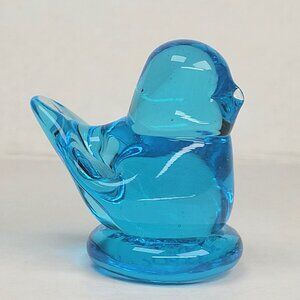 Bluebird of Happiness 2.25” Signed W Ward 1994 Figural Art Glass Figurine Vtg